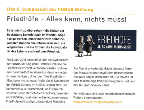 Das 6. Symposium der FUNUS Stiftung